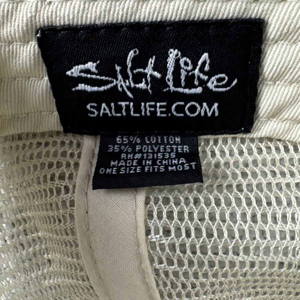 Salt Life Stance Trucker Hat Atlantic Blue Faded Mesh Snapback Fishing Cap - Picture 9 of 9